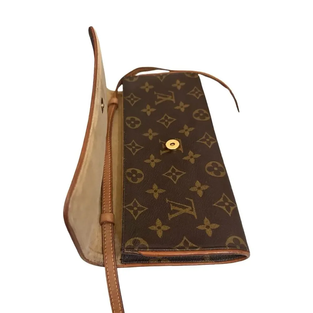 Authentic Louis Vuitton Pochette  Twin GM  Monogram Crossbody Clutch Bag Vintage